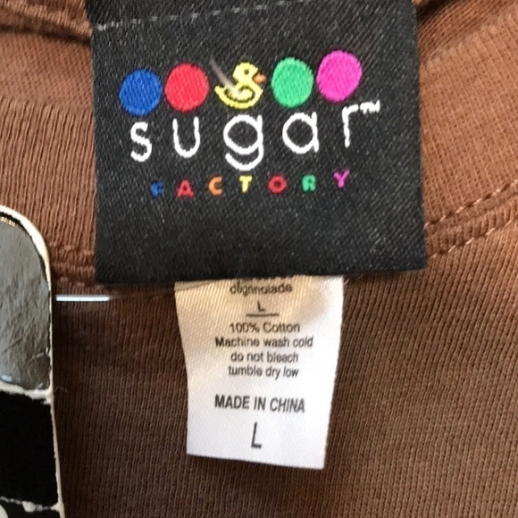 Sugar factory brown NWT large T-shirt - Picture 3 of 4